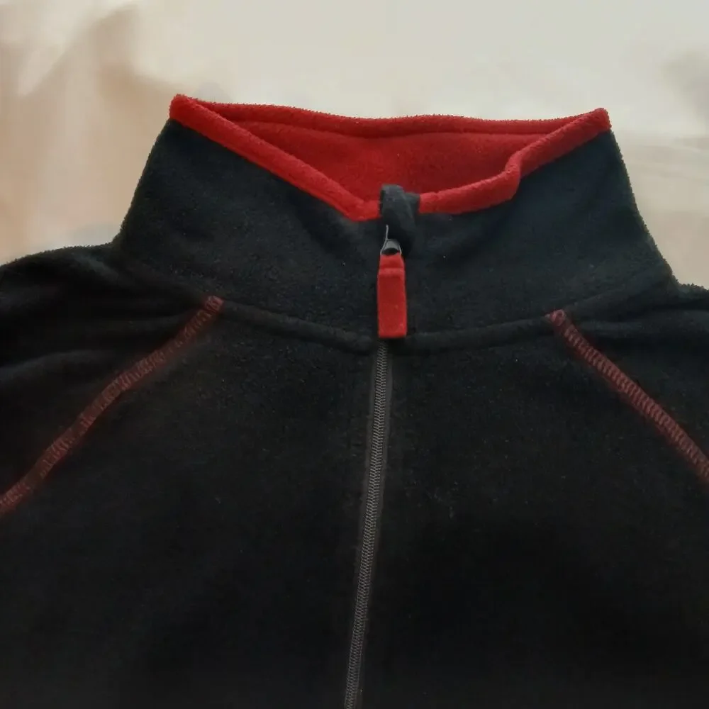 Weatherproof Mens L Black Quarter Zip Fleece Pullover Sweater Lightweight Casual